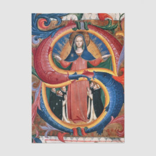 Papel De Seda Madonna de la piedad con fríos arrodillados por An