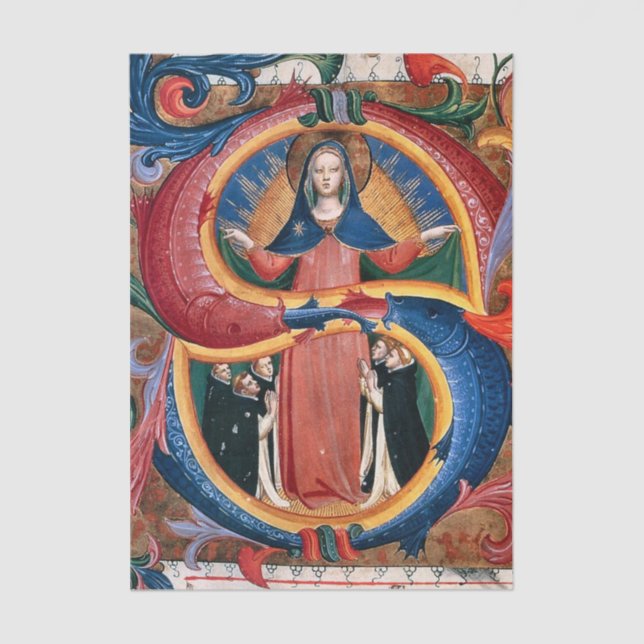 Papel De Seda Madonna de la piedad con fríos arrodillados por An (Anverso)