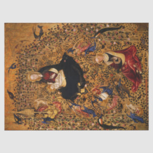 Papel De Seda MADONNA E HIJO DE ROSA BOWER, Navidades DE ANGELS