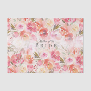 Papel De Seda Madre de la floral novia color Rosa Rubor