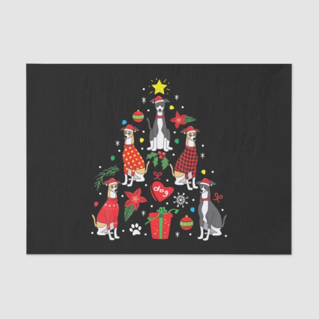 Papel De Seda Madre del perro del árbol de ornamentos de Navidad (Anverso)