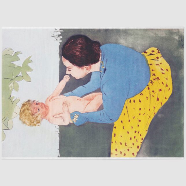 Papel De Seda Madre e hijo, Mary Cassatt (Anverso)
