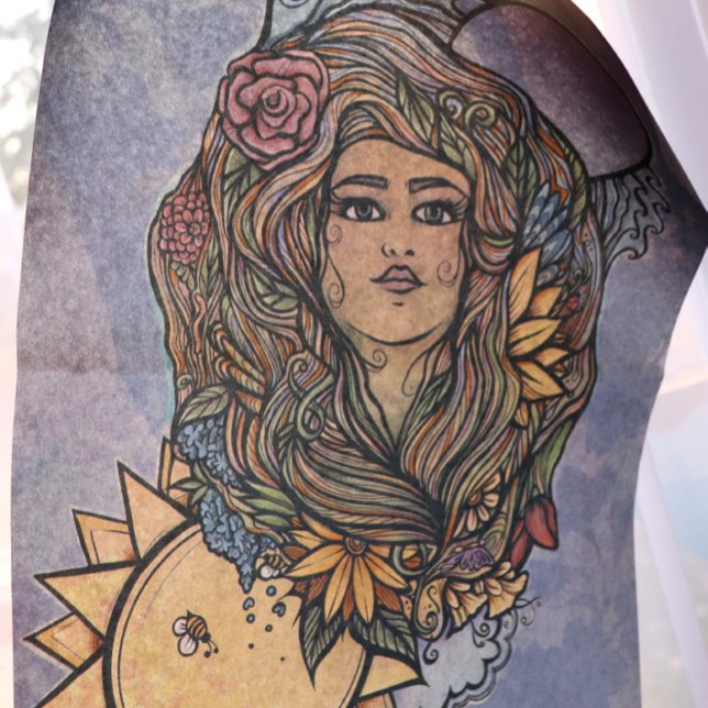 Papel De Seda Madre Gaia Diosa de la Tierra Tarot el mundo (Subido por el creador)