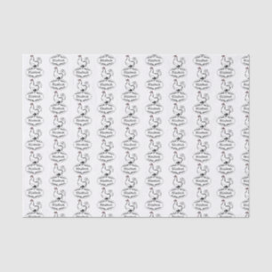 Papel De Seda Madre Hen nidificando en un huevo de monograma