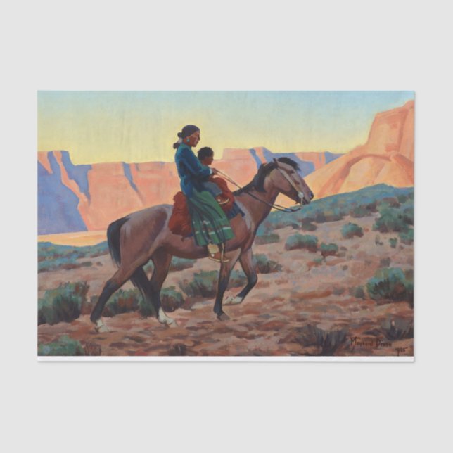 Papel De Seda Madre navajo por Maynard Dixon (Anverso)