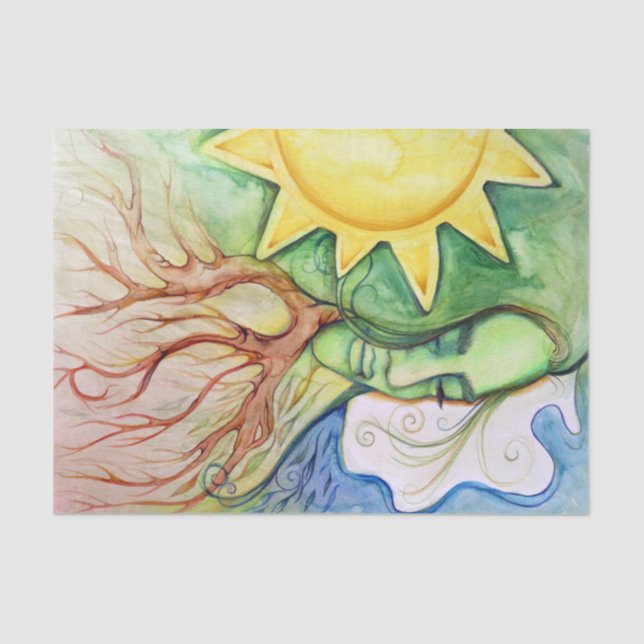 Papel De Seda Madre Tierra Gaia Diosa (Anverso)