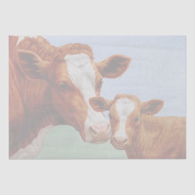 Papel De Seda Madre vaca Guernsey y ternera dulce (Anverso)