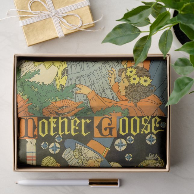 Papel De Seda Madre vieja leyendo libros a sus hijos (Regalo )