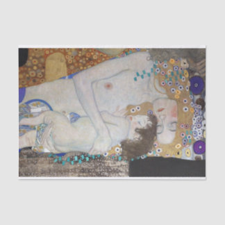Papel De Seda Madre y Niño por Gustav Klimt