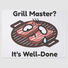 Papel De Seda Maestro de la Parrilla Bien Hecho Regalo Divertido
