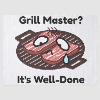 Papel De Seda Maestro de la Parrilla Bien Hecho Regalo Divertido