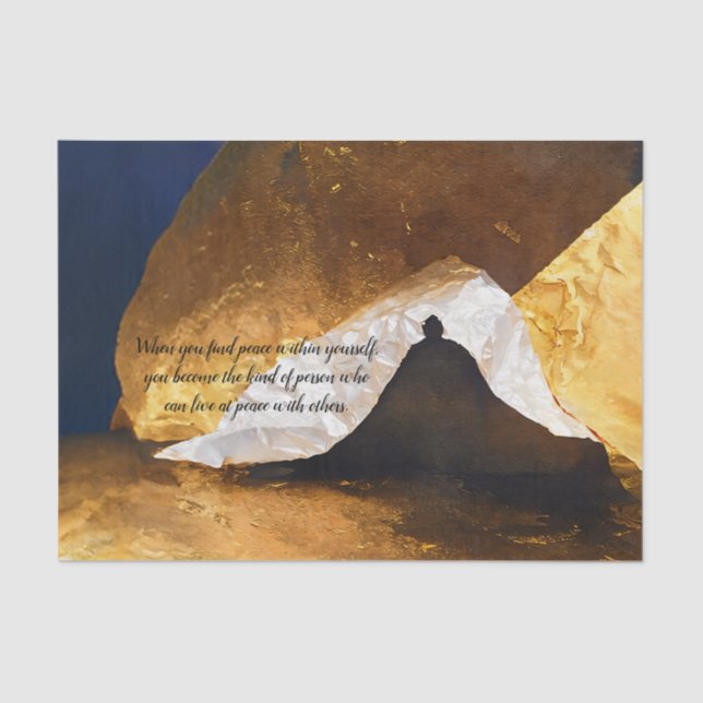 Papel De Seda Maestro Reiki del instructor de meditación de yoga (Anverso)