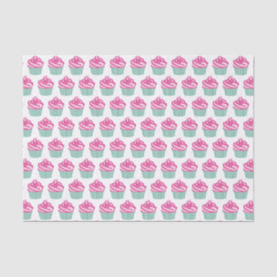 Papel De Seda Magdalenas rosadas lindas patrón rosa pastel
