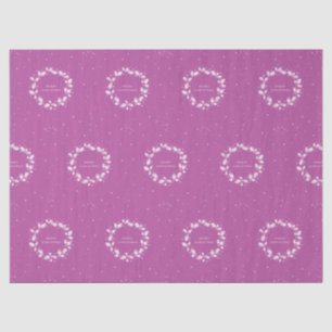 Papel De Seda Magenta moderna + guirnalda blanca navidad Holly W