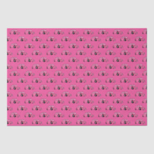 Papel De Seda Magenta Pink Retro Classic Car Pattern