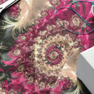 Papel De Seda Magenta Swirling Fractal