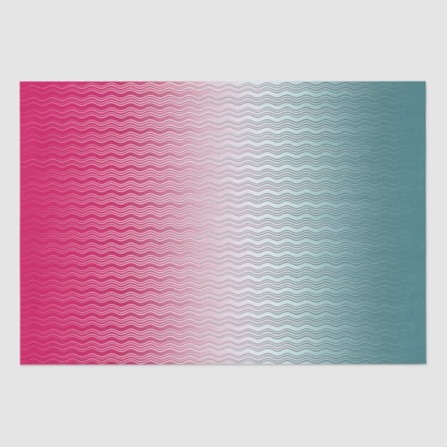 Papel De Seda Magenta y Verde azulado (Anverso)