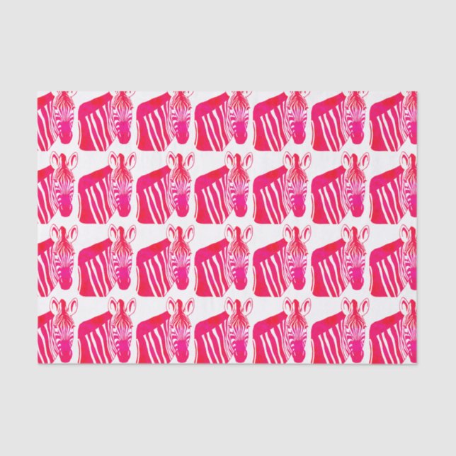 Papel De Seda Magenta Zebras (Anverso)