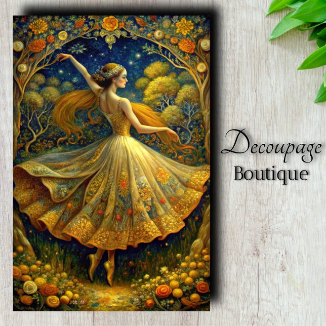 Papel De Seda Magia de Danza Decoupage (Dance Magic Decoupage Tissue Paper)