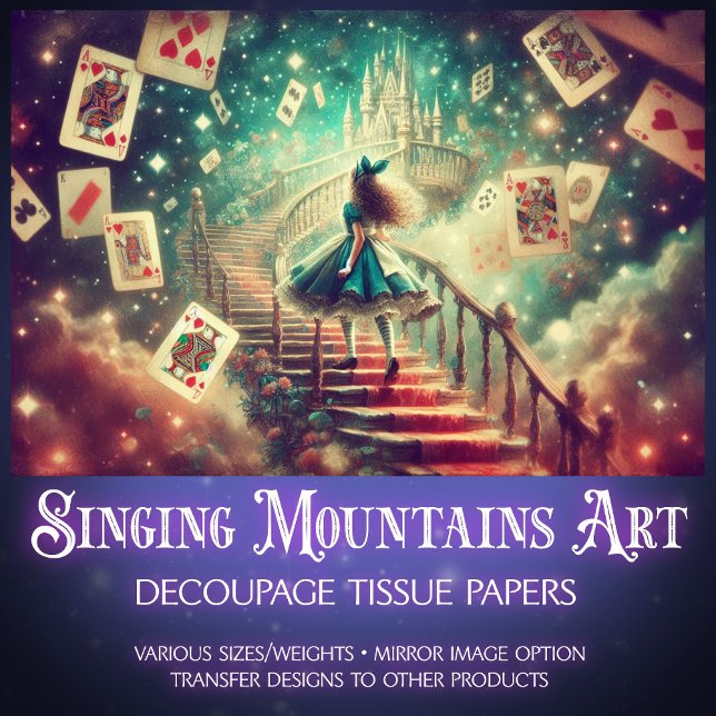 Papel De Seda Magical Castle Path Alice In Wonderland Decoupage (Subido por el creador)