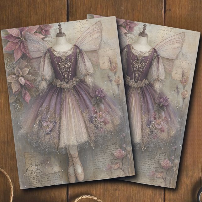 Papel De Seda Magical Sugar Plum Fairy Ballerina Art Decoupage (Subido por el creador)