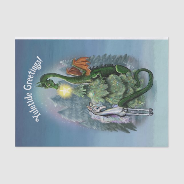 Papel De Seda Magnífica reunión de árbol de Navidad (Anverso)