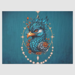 Papel De Seda Magnífico pájaro azul