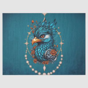 Papel De Seda Magnífico pájaro azul