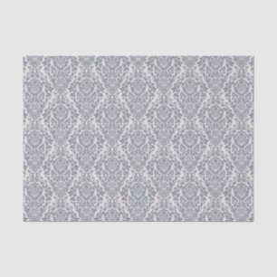 Papel De Seda Magnífico patrón Gray Damask