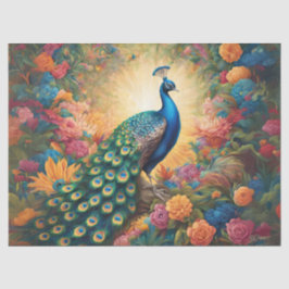 Papel De Seda Magnífico Peacock