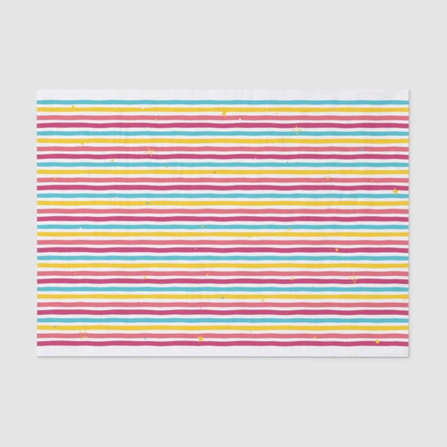 Papel De Seda Magnífico Sparkly Fun Twinkly Striped Candy (Anverso)