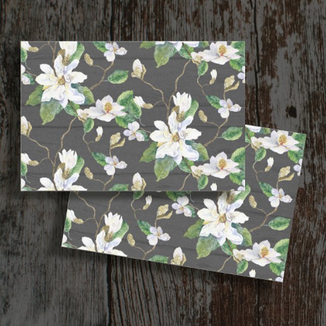 Papel De Seda Magnolia Floral Farmhouse Black White Decour (Subido por el creador)