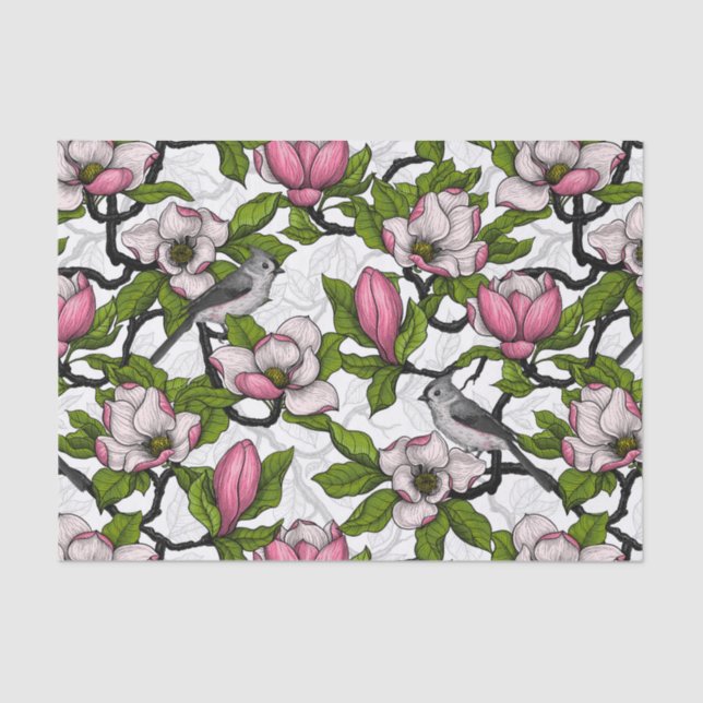 Papel De Seda Magnolia floreciente (Anverso)