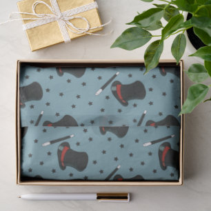 Papel De Seda Magos Gorras, varas mágicas y estrellas azules