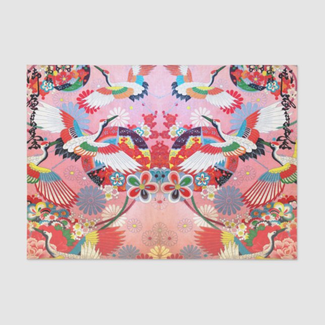 Papel De Seda Mah Jongg se encoge en el paraíso (Anverso)