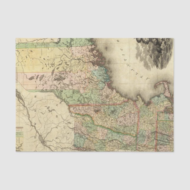 Papel De Seda Maine, New Hampshire, Vermont, Massachusetts (Anverso)