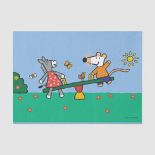 Papel De Seda Maisy y oscilación manchada en el patio