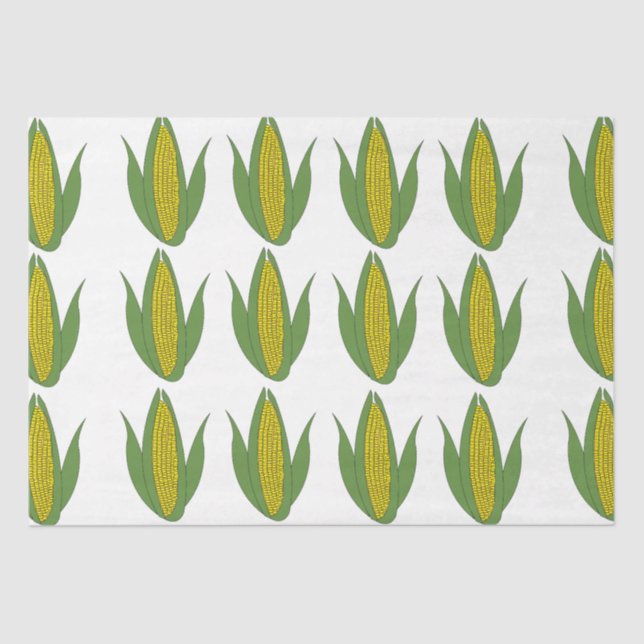 Papel De Seda Maíz de patrón de planta de maíz (Anverso)