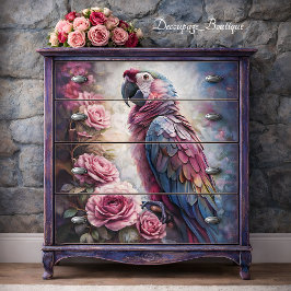Papel De Seda Majestad Rosada en Decoupage