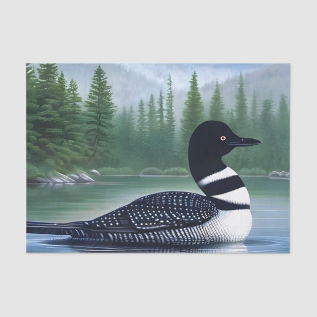 Papel De Seda Majestic Northern Wilderness Loon (Anverso)
