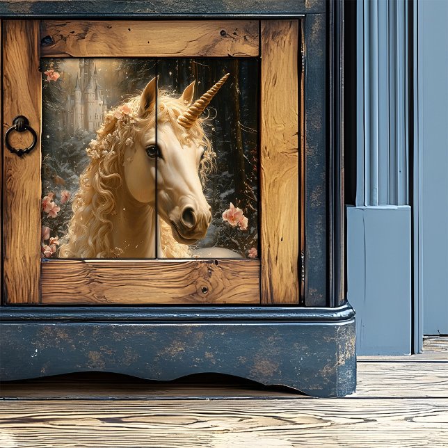 Papel De Seda Majestuoso bosque de nieve de unicornio blanco (Subido por el creador)