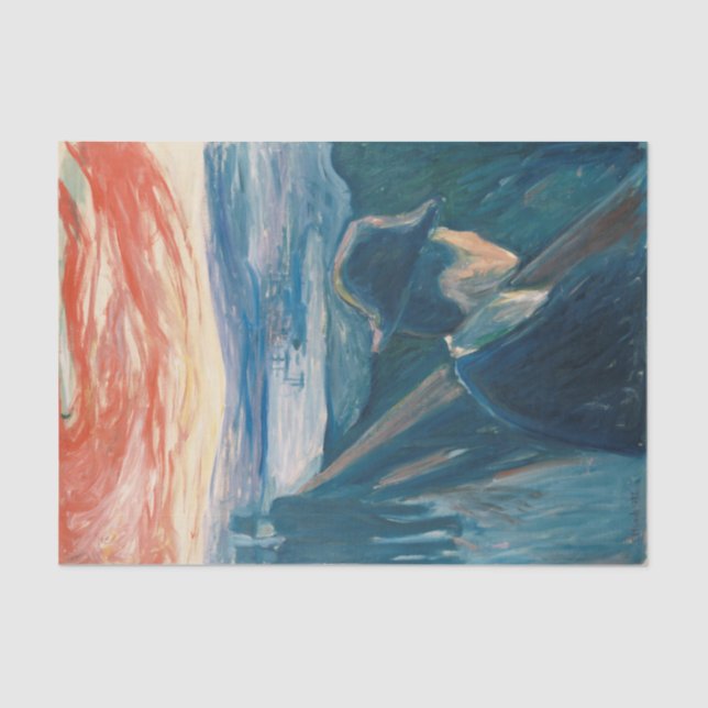 Papel De Seda Mal humor al atardecer, desesperación (por Edvard  (Anverso)