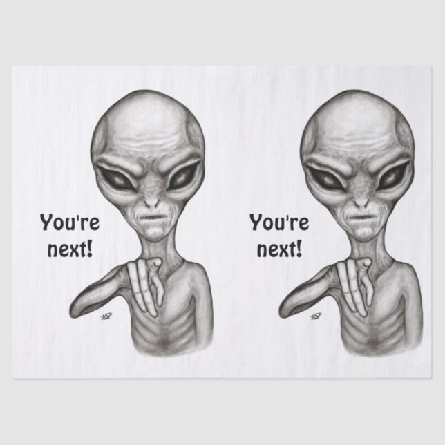 Papel De Seda ¡Mala Alien, eres la siguiente! (Anverso)