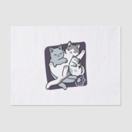 Papel De Seda Malabarismo de leva - gatos durmientes curados