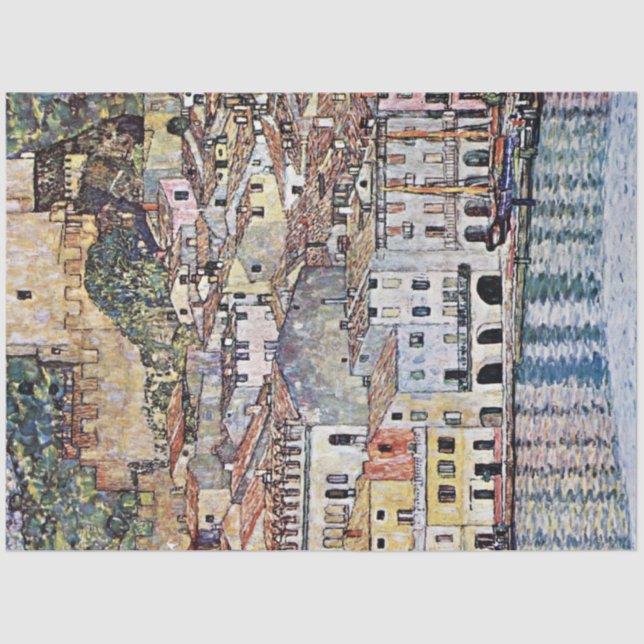 Papel De Seda Malcesine en el lago Garda, Gustav Klimt (Anverso)