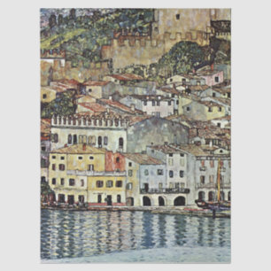 Papel De Seda Malcesine en el lago Garda por Gustav Klimt