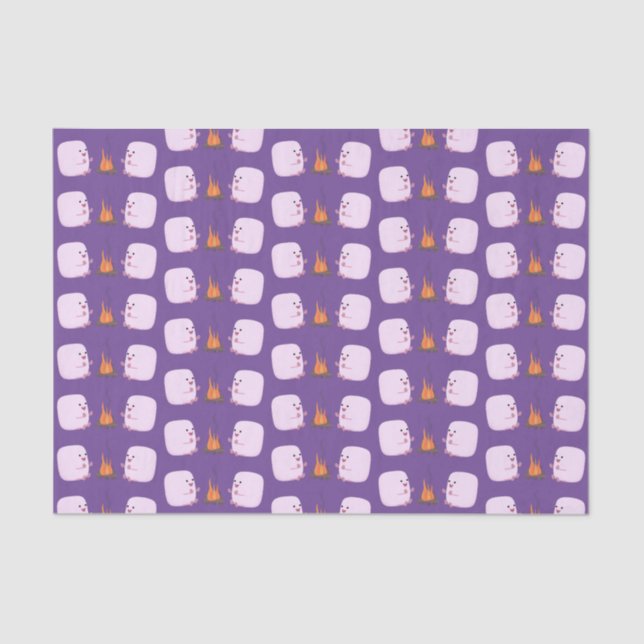 Papel De Seda Malvaviscos rosados por personalizado de bomberos  (Anverso)