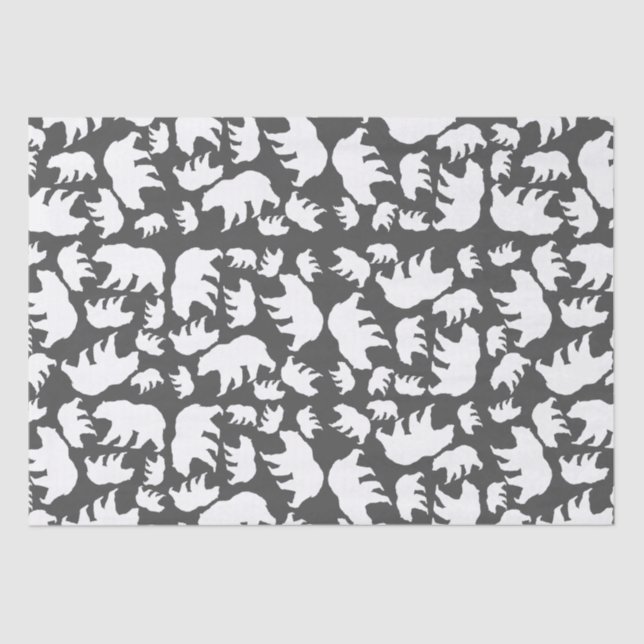 Papel De Seda Mama Bear Baby Shower Woodland Lodge (Anverso)