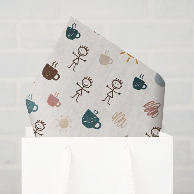Papel De Seda Mamá Café Alegre  (Bolsa de regalo)