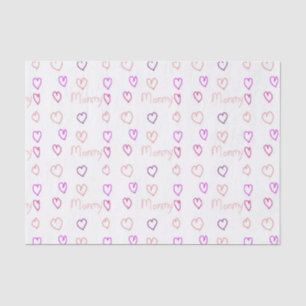 Papel De Seda Mamá con corazones